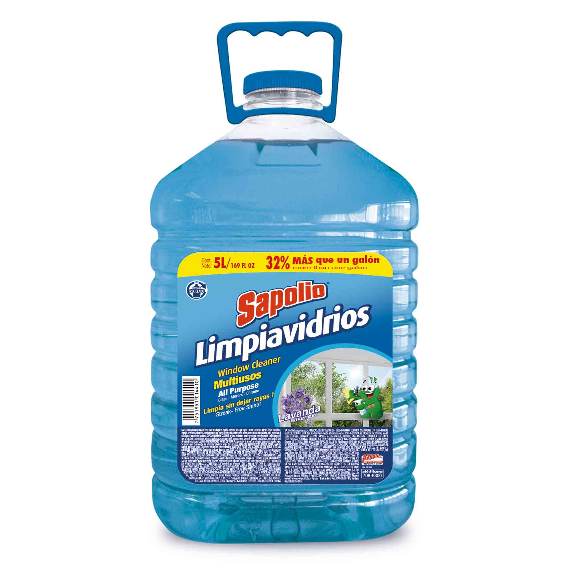 SAPOLIO LIMPIAVIDRIOS LAVANDA 5L