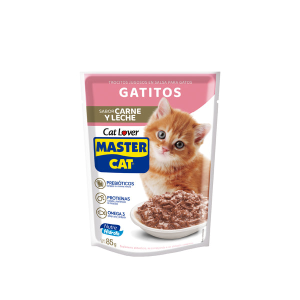 Master Cat Trocitos Jugosos Gatitos 85 Gr