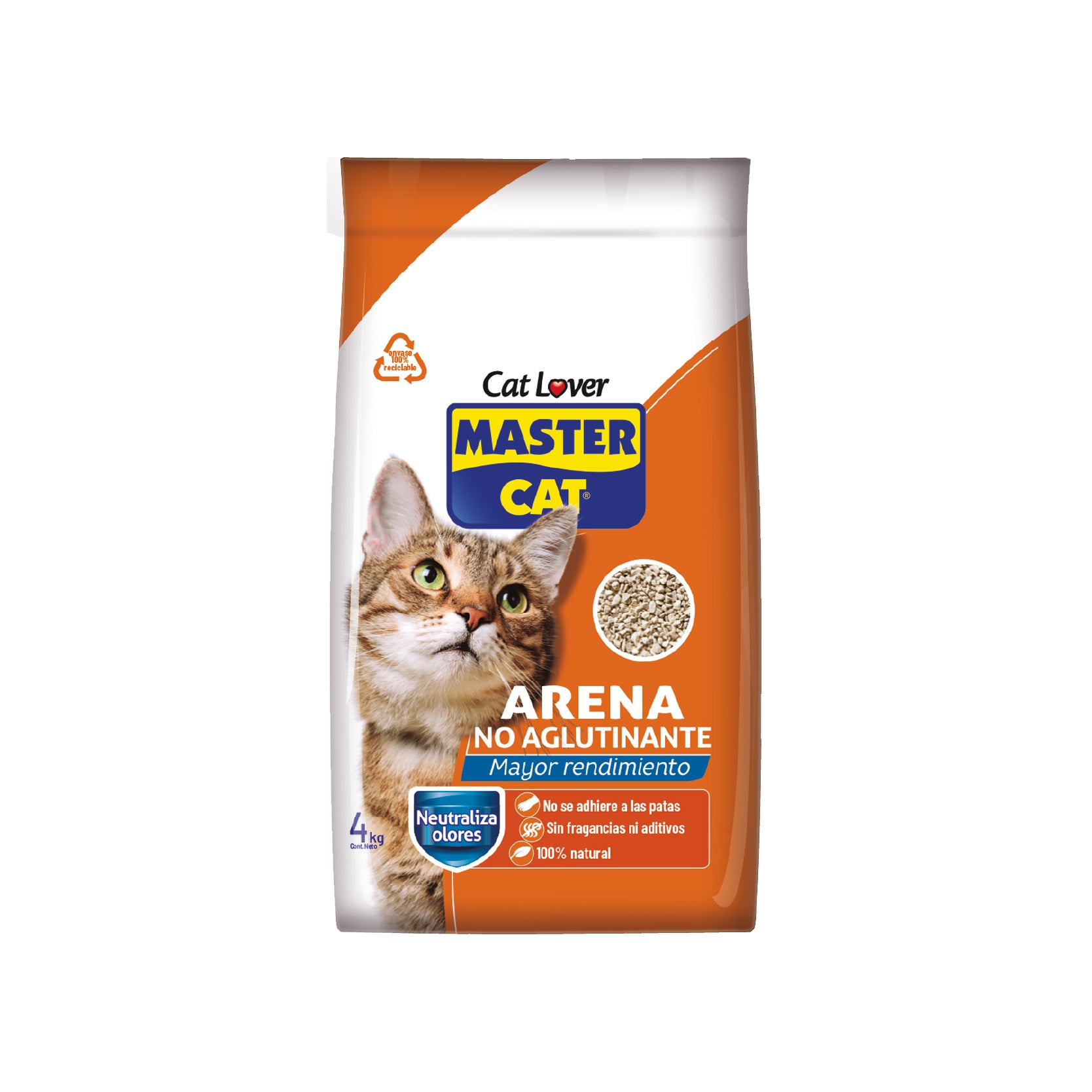 Master Cat Arena Sanitaria No Aglutinante 4kg