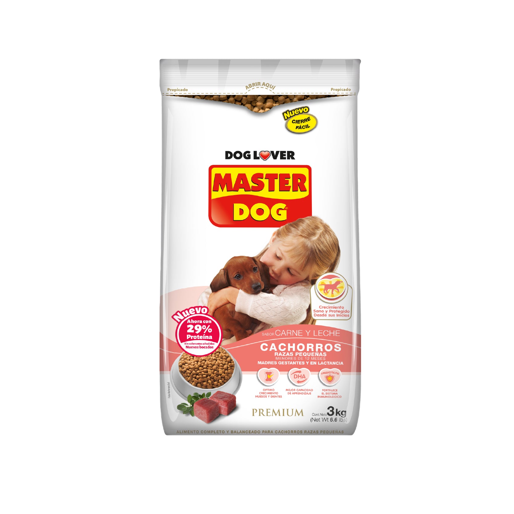 MASTER DOG CACHORRO RAZAS PEQUEÑAS 3KG