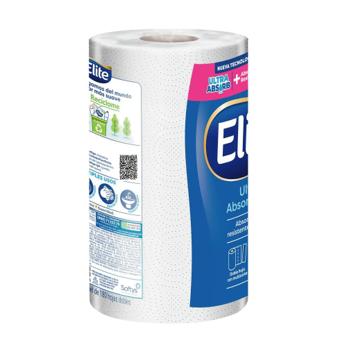 ELITE TOALLA DE PAPEL ULTRA ABSORBENTE 180 HOJAS 1UND
