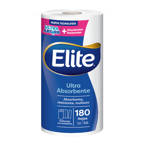ELITE TOALLA DE PAPEL ULTRA ABSORBENTE 180 HOJAS 1UND