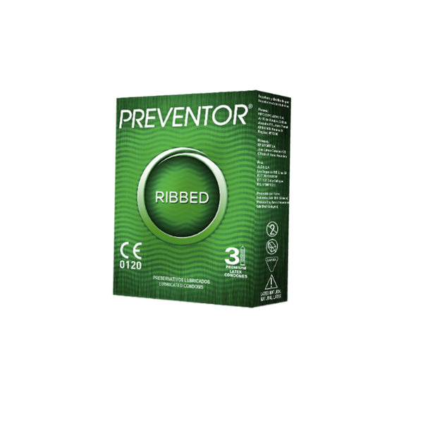 PREVENTOR PRESERVATIVOS  RIBBED 3 PACK